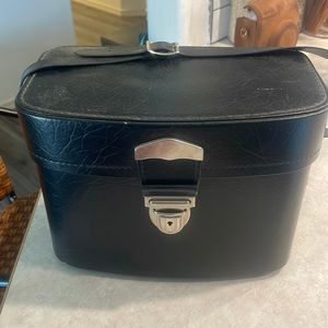 Vintage hard leather camera case